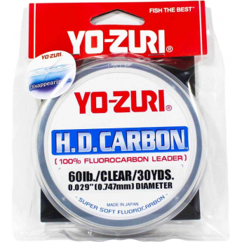 Флюорокарбон YO-ZURI H.D.CARBON 100% Fluorocarbon Leader 0,747мм 27м (clear)