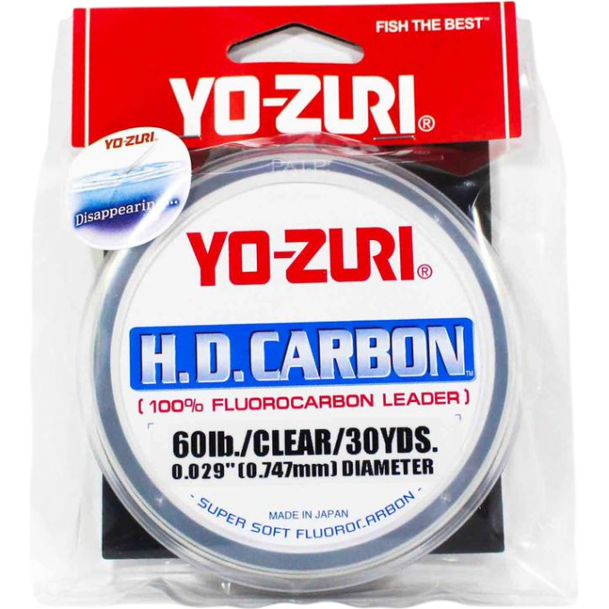 Флюорокарбон YO-ZURI H.D.CARBON 100% Fluorocarbon Leader 0,747мм 27м (clear) R894-CL