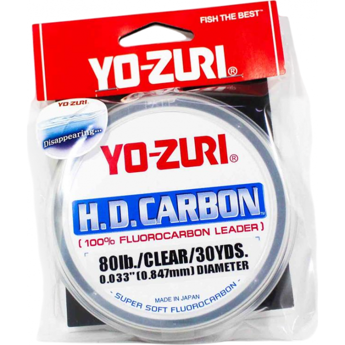 Флюорокарбон YO-ZURI H.D.CARBON 100% FLUOROCARBON LEADER 0,847мм 27м (clear) R895-CL