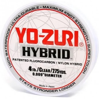 Леска монофильная YO-ZURI HYBRID 0,235мм 252м (clear) Леска монофильная YO-ZURI HYBRID 0,235мм 252м (clear)