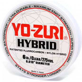 Леска монофильная YO-ZURI HYBRID 0,263мм 252м (clear) Леска монофильная YO-ZURI HYBRID 0,263мм 252м (clear)