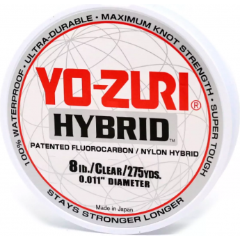 Леска монофильная YO-ZURI HYBRID 0,283мм 252м (clear) Леска монофильная YO-ZURI HYBRID 0,283мм 252м (clear)