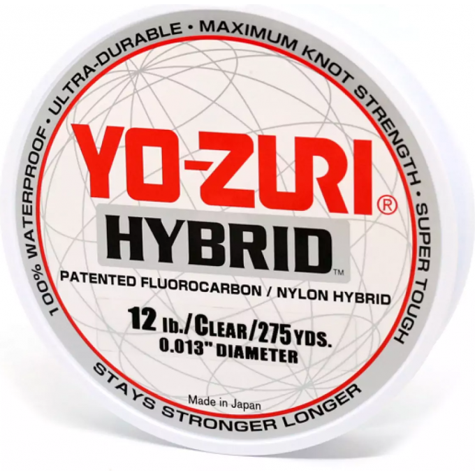 Леска монофильная YO-ZURI HYBRID 0,338мм 252м (clear) R517-CL