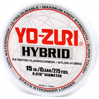 Леска монофильная YO-ZURI HYBRID 0,405мм 252м (clear) Леска монофильная YO-ZURI HYBRID 0,405мм 252м (clear)