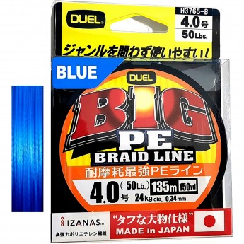 Плетеный шнур YO-ZURI DUEL BIG PE BRAID LINE 135m Blue #1.5 10kg (0.21mm) Плетеный шнур YO-ZURI DUEL BIG PE BRAID LINE 135m Blue #1.5 10kg (0.21mm)