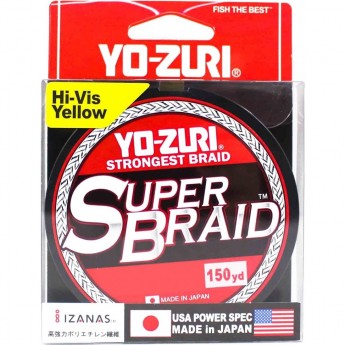 Плетеный шнур YO-ZURI PE SUPERBRAID 0,19мм 135м YELLOW Плетеный шнур YO-ZURI PE SUPERBRAID 0,19мм 135м YELLOW