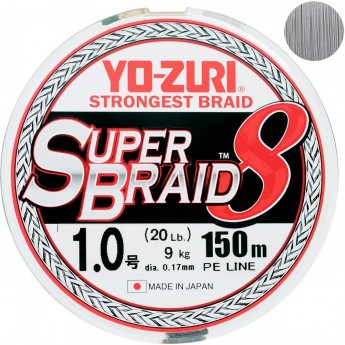 Плетеный шнур YO-ZURI PE SUPERBRAID 8 150m #0.8 7.0Kg (0.15mm) Плетеный шнур YO-ZURI PE SUPERBRAID 8 150m #0.8 7.0Kg (0.15mm)